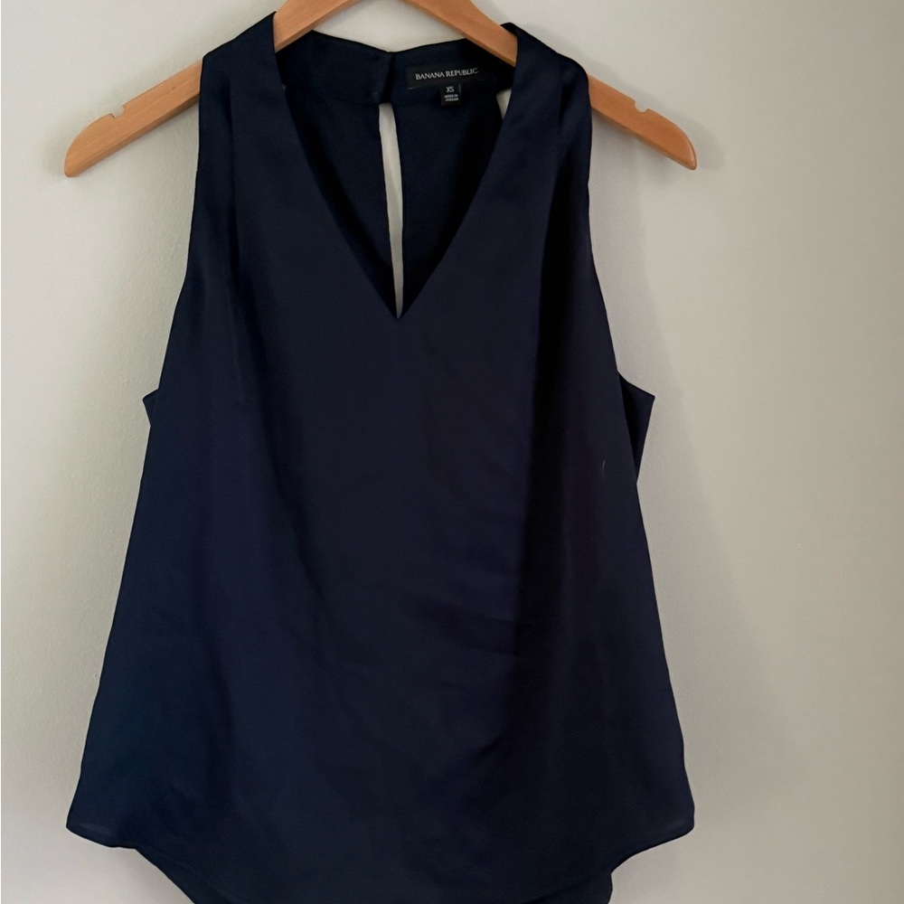Banana Republic Dark Blue Sleeveless Tank Top